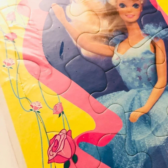 Vintage Golden Frame Tray Puzzles Barbie and Snow White and the Seven Dwarfs - Picture 8 of 16